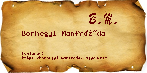 Borhegyi Manfréda névjegykártya